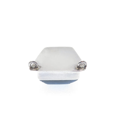 925 Sterling Silver Vintage Real Sodalite Modernist Slide Pendant