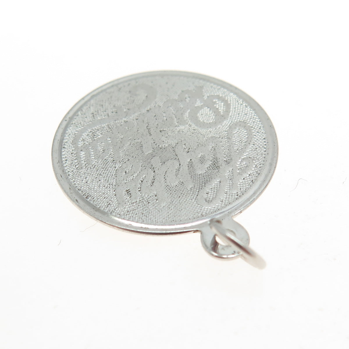 925 Sterling Silver Vintage "Happy Birthday" Charm Pendant