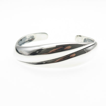 KABANA 925 Sterling Silver Vintage Modernist Oxidized Adjustable Bracelet 7"