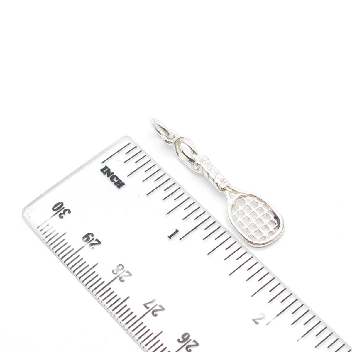 925 Sterling Silver Vintage Mexico Tennis Racquet Pendant