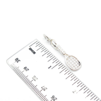 925 Sterling Silver Vintage Mexico Tennis Racquet Pendant