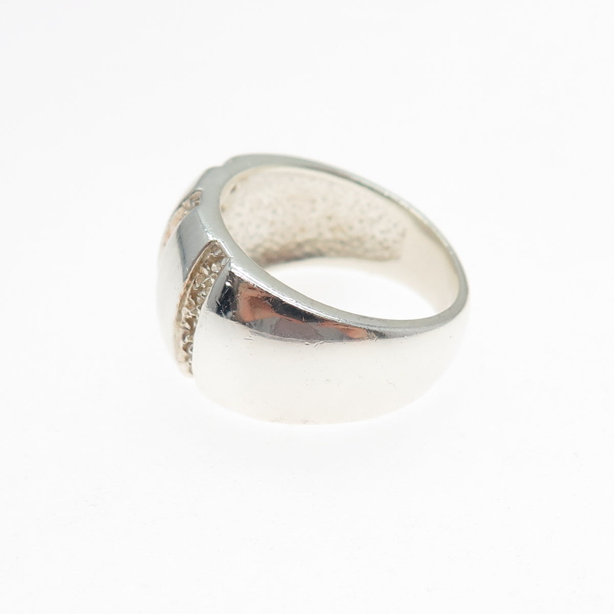 CLYDE DUNEIER CID 925 Sterling Silver Vintage Round-Cut C Z Ring Size 6