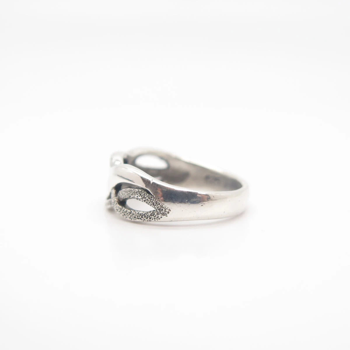 925 Sterling Silver Vintage Braided Ring Size 7 3/4