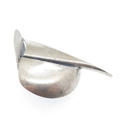 BEAU 925 Sterling Silver Antique Art Deco Sailboat Pin Brooch