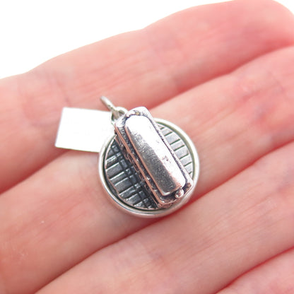 BELL TRADING POST 925 Sterling Silver Vintage SF Cable Car Mini 3D Charm Pendant