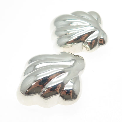 ORQUIDIA 950 Silver Vintage Mexico Modernist Clip On Earrings