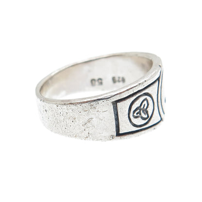 925 Sterling Silver Vintage Yin Yang Oxidized Ring Size 7.5