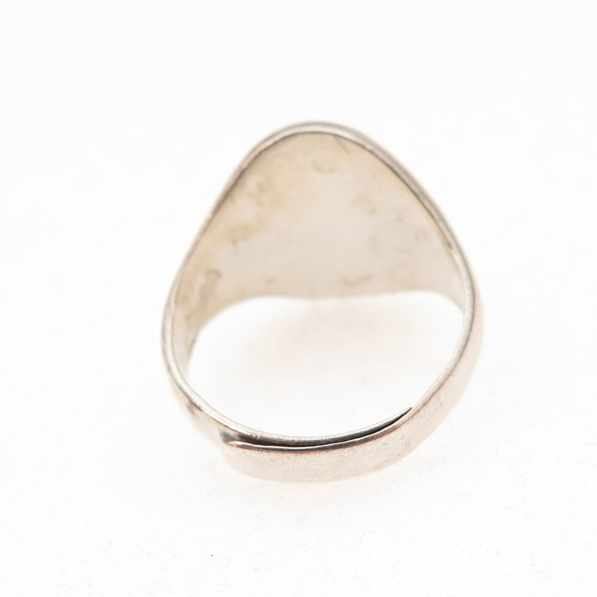 925 Sterling Silver Antique Art Deco Coat of Arms Adjustable Signet Ring Size 6