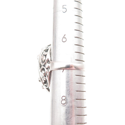 NICKY BUTLER Sterling Vintage Real Aquamarine Blue Topaz & Amethyst Ring Size 7