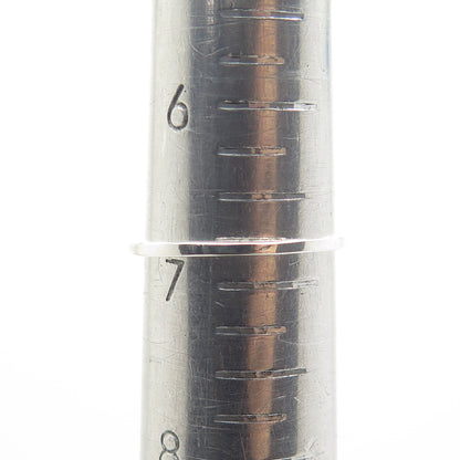 925 Sterling Silver Vintage Round-Cut Shaped C Z Engagement Ring Size 7