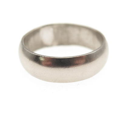 Uncas 925 Sterling Silver Vintage Classic Wedding Band Ring Size 6.75