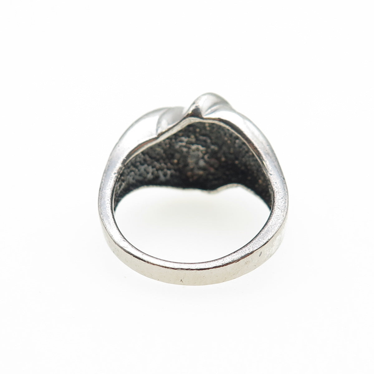 CHAPAL ZENRAY 925 Sterling Silver Vintage Modernist Oxidized Ring Size 7