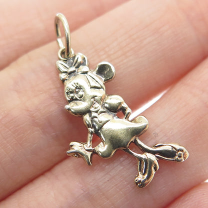 DISNEY 925 Sterling Silver Vintage Minnie Mouse Pendant