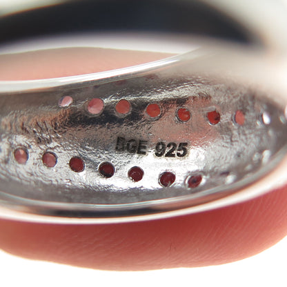 BGE BRADFORD 925 Sterling Silver Round-Cut C Z Sparkle Ring Size 7.25