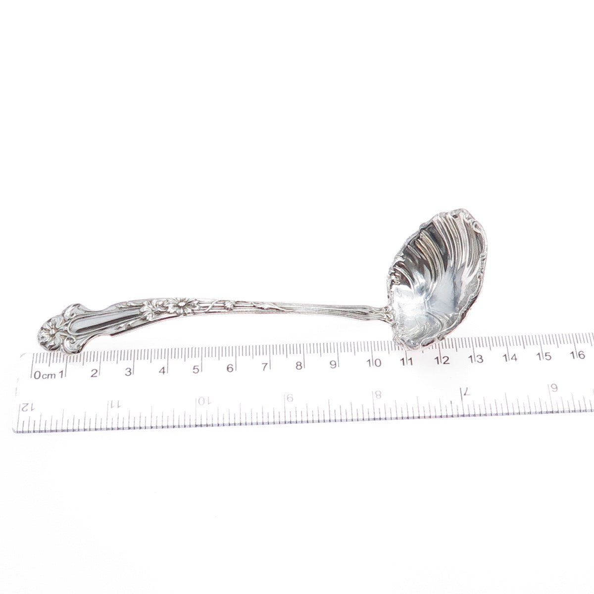 R. BLACKINTON 925 Sterling Silver Antique Art Deco Daisy Gravy Ladle