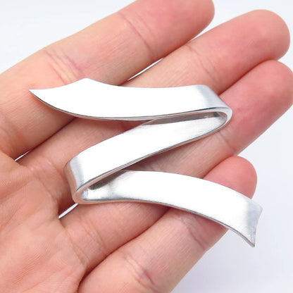 925 Sterling Silver Vintage Ribbon Slide Pendant