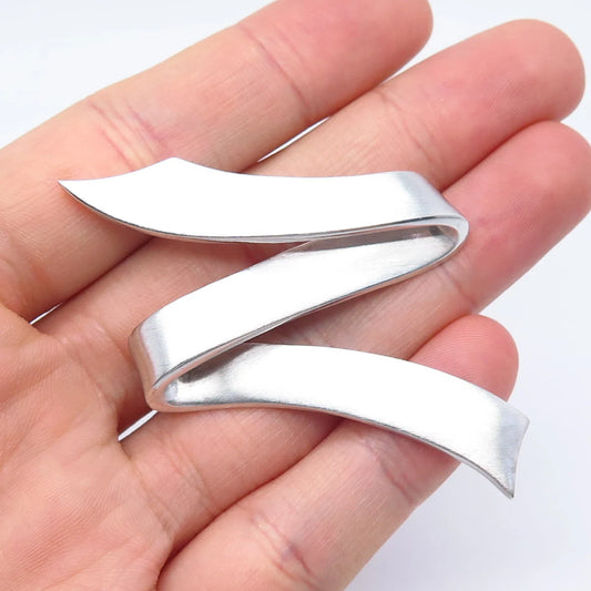 925 Sterling Silver Vintage Ribbon Slide Pendant