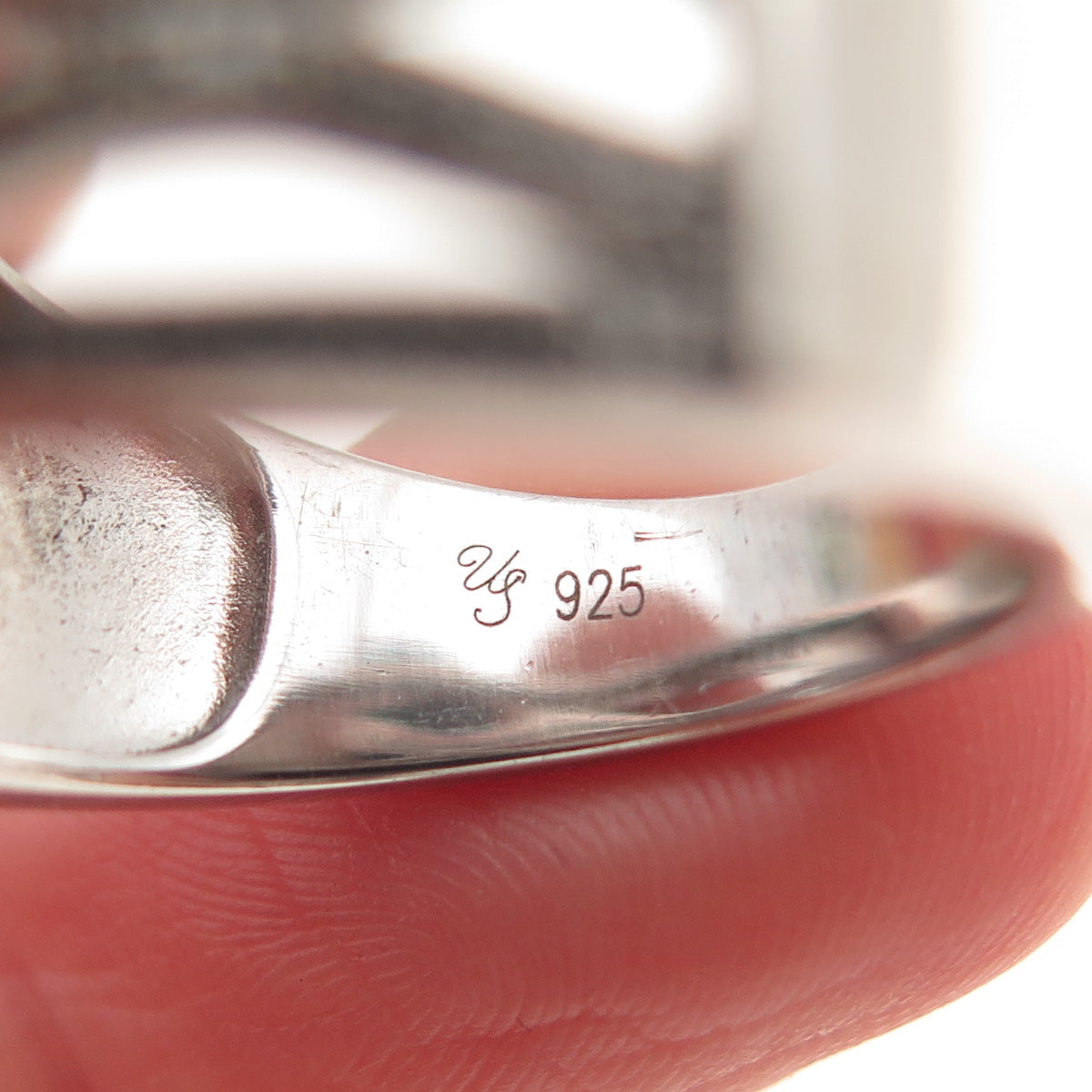 925 Sterling Silver Round-Cut C Z Crisscross Ring Size 7.25