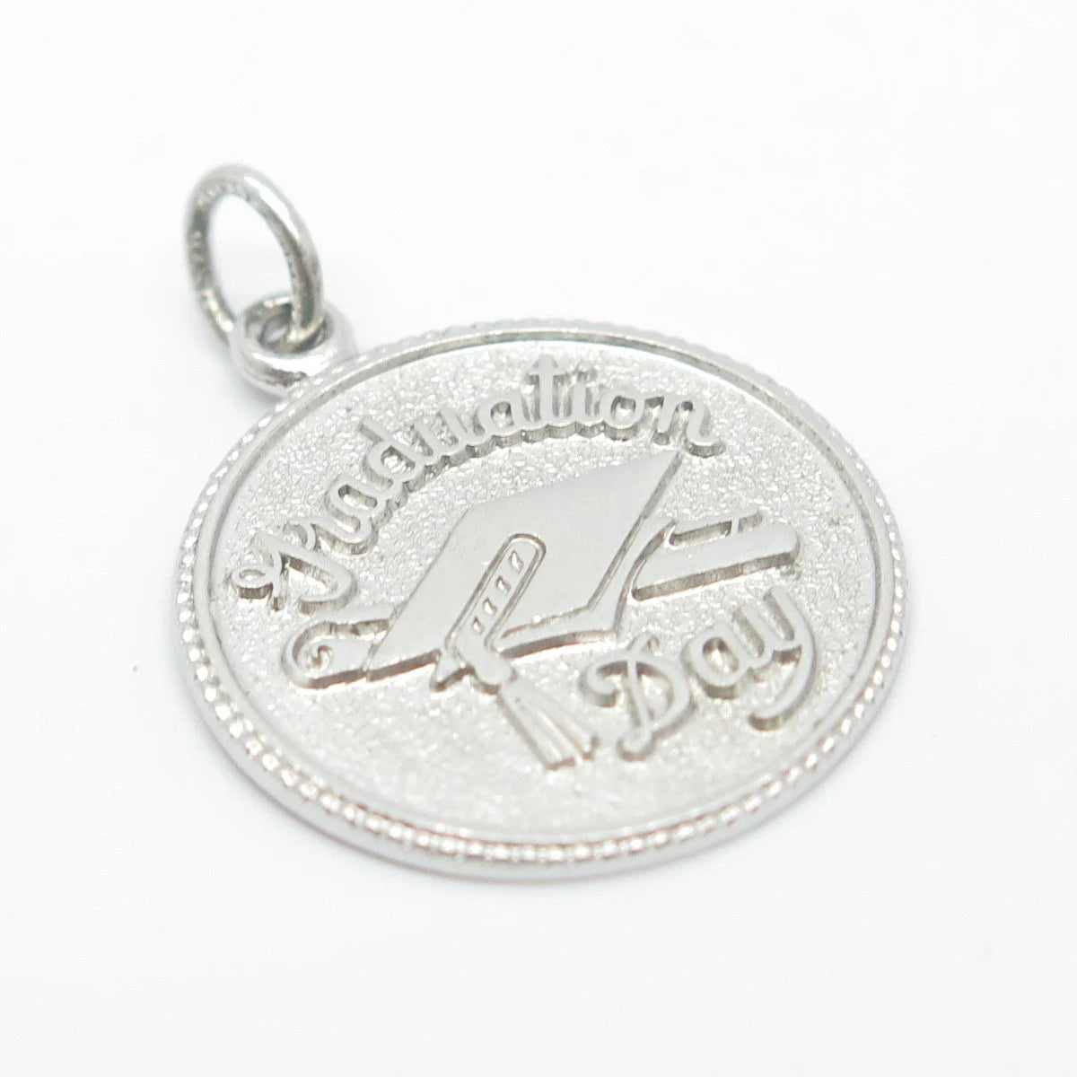 925 Sterling Silver Vintage STG GMF "Graduation Day" Round Pendant