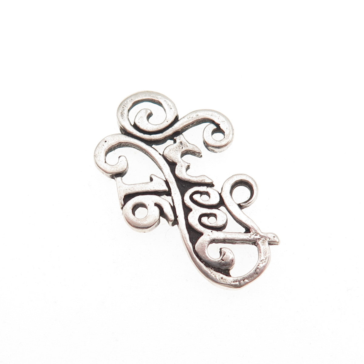 Sunwest 925 Sterling Silver Vintage Sweet 16 Oxidized Charm Pendant
