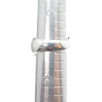 925 Sterling Silver Vintage Modernist Ribbed Dome Ring Size 5.25