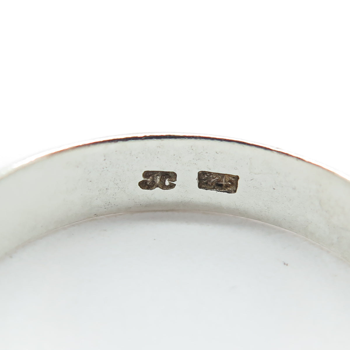 925 Sterling Silver Vintage "Faith Hope Love" Band Ring Size 12.25