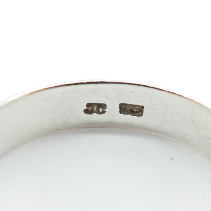 925 Sterling Silver Vintage "Faith Hope Love" Band Ring Size 12.25