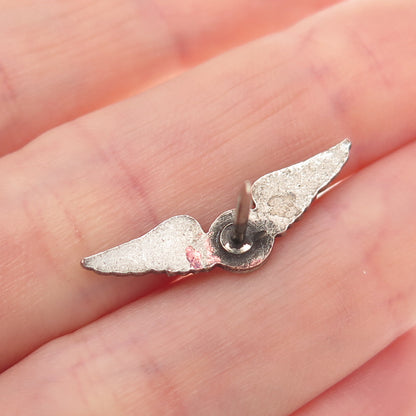 925 Sterling Silver Antique WWII Enamel National Pilot's Association Lapel Pin