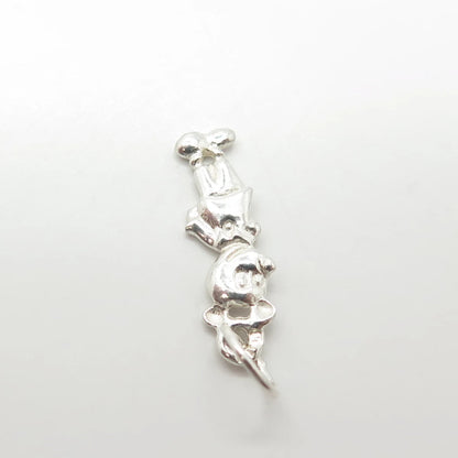 835 Silver Vintage Portugal Winnie The Pooh Cartoon Character Charm Pendant