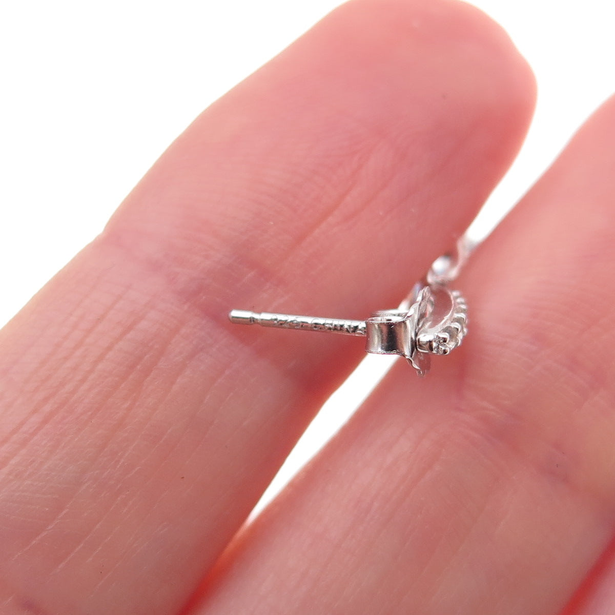 Richline 925 Sterling Silver Real White Topaz & Lab-Created Sapphire Earrings