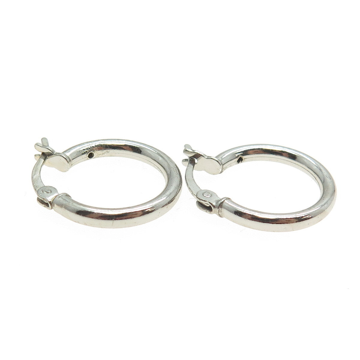 925 Sterling Silver Tube Hoop Earrings