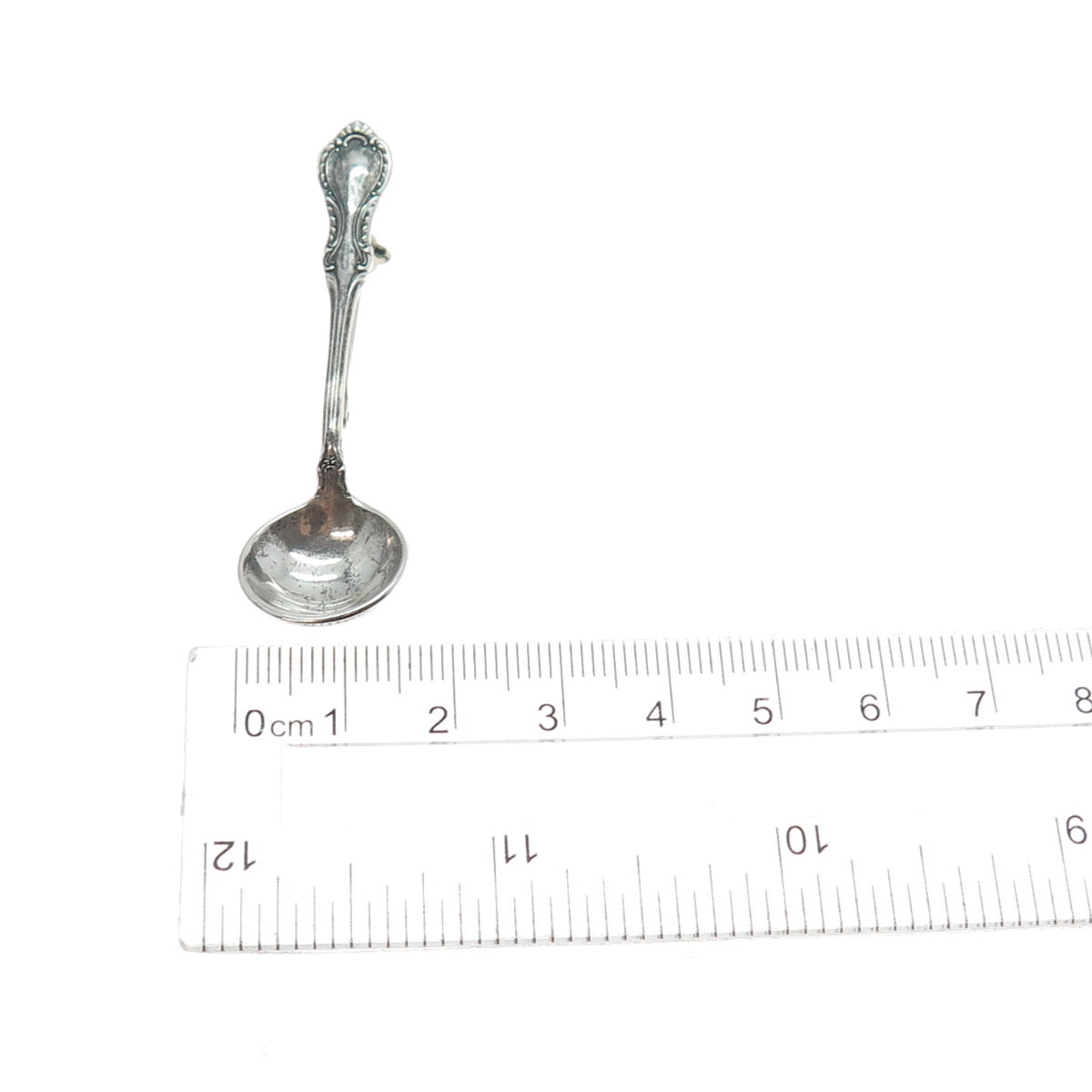 Fine Arts 925 Sterling Antique 1945 Southern Colonial Spices Spoon Pin Brooch