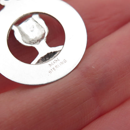 M&M Mark Mercy 925 Sterling Silver Vintage Confirmation Charm Pendant