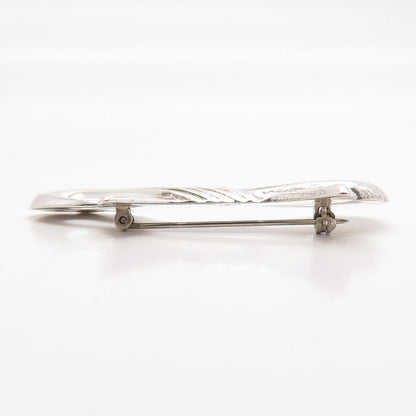 925 Sterling Silver Vintage Bow Pin Brooch