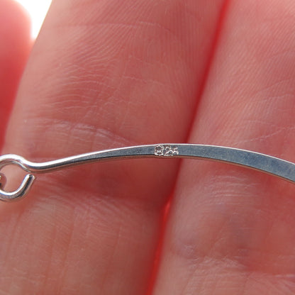 925 Sterling Silver Vintage Swirl Teardrop Dangle Earrings