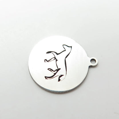 925 Sterling Silver USA Two In Town Horse Charm Pendant
