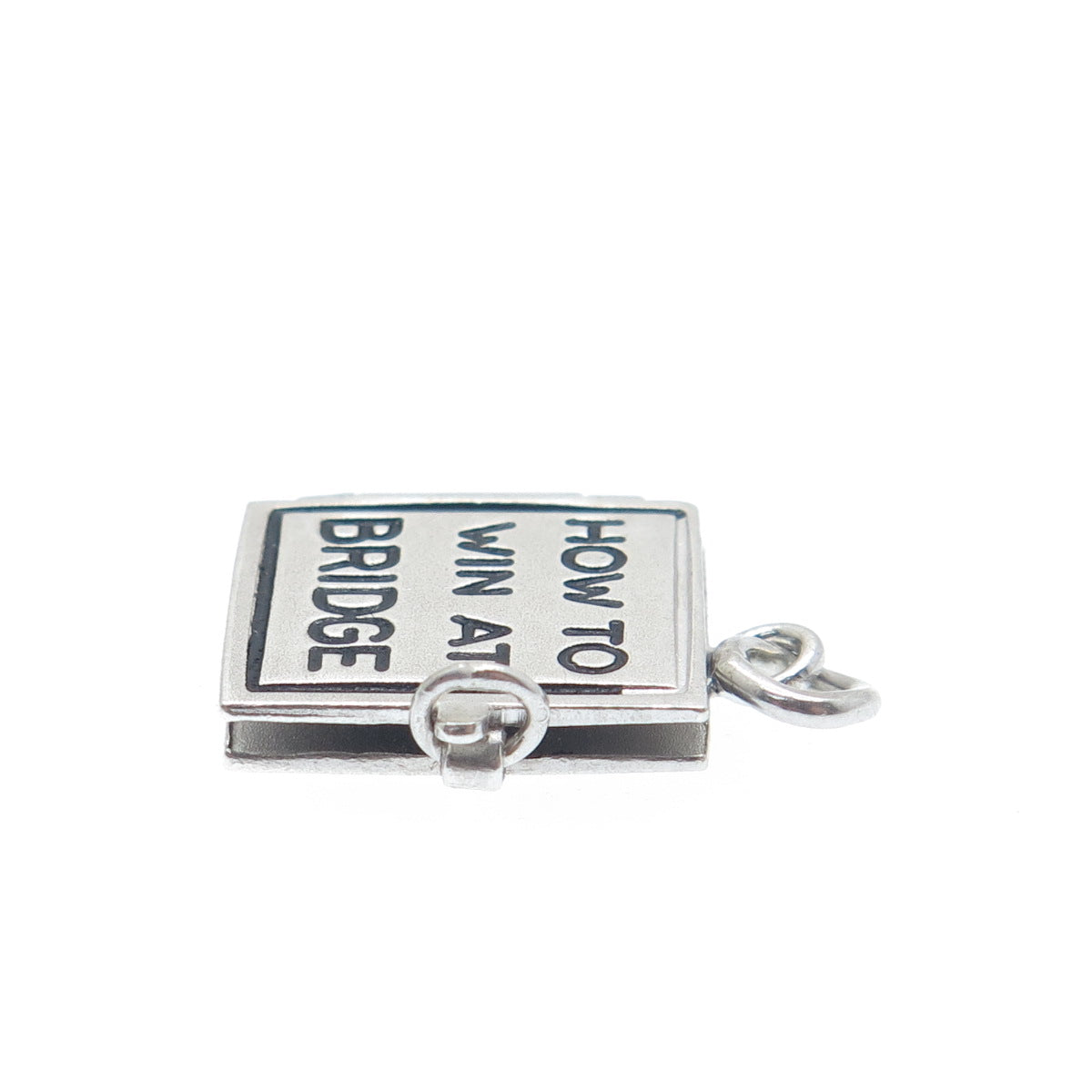 925 Sterling Vintage How To Win At Bridge Get A Horseshoe Mini Locket Pendant