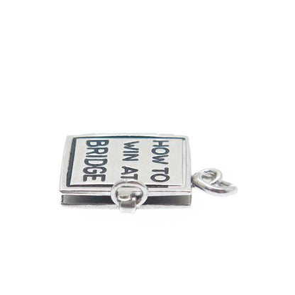 925 Sterling Vintage How To Win At Bridge Get A Horseshoe Mini Locket Pendant