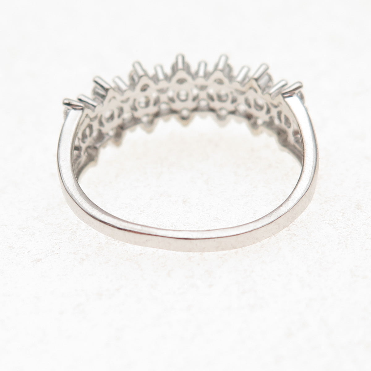 925 Sterling Silver Round-Cut C Z Ring Size 9.25