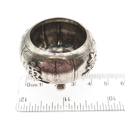 925 Sterling Silver Antique Art Deco Chinese Export Salt Cellar