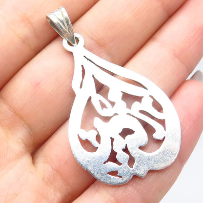 925 Sterling Silver Vintage Ornate Pendant