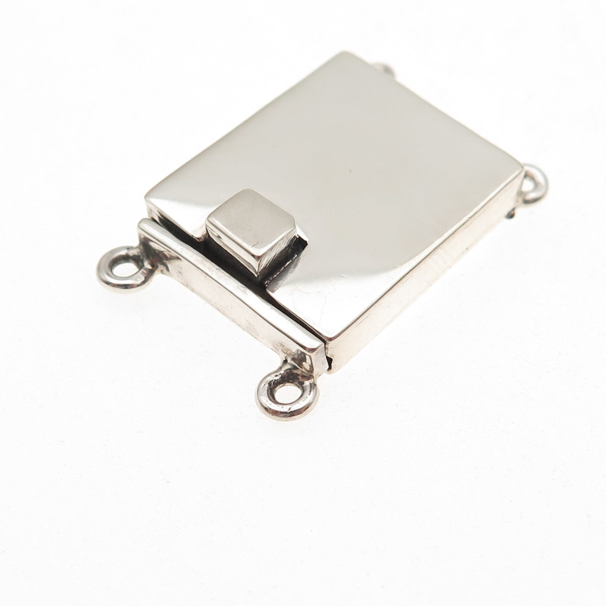 925 Sterling Silver Vintage Mexico Bracelet / Necklace Box Lock Clasp