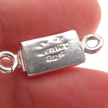 925 Sterling Silver Vintage Mexico Bracelet / Necklace Box Lock Clasp