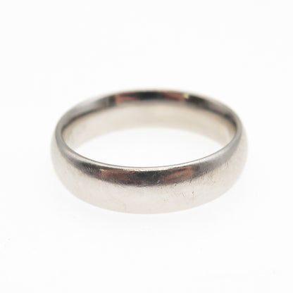 925 Sterling Silver Vintage Classic Wedding Band Ring Size 7