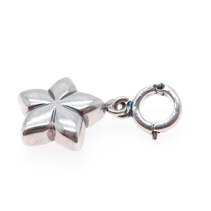 925 Sterling Silver Vintage Star Charm Pendant