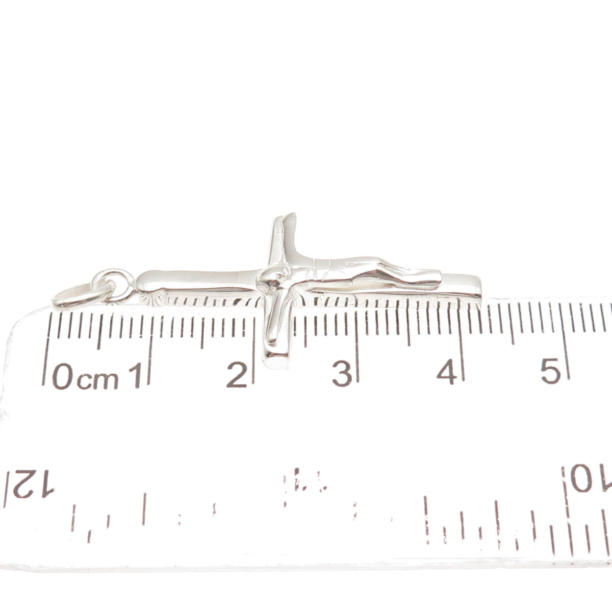 925 Sterling Silver Vintage Crucifix Cross Religious Charm Pendant