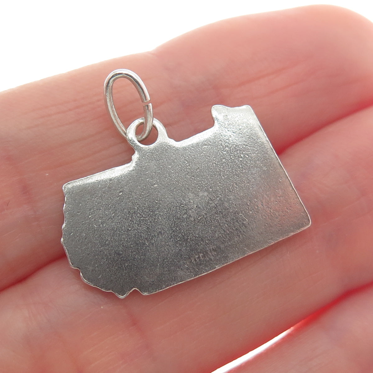 925 Sterling Silver Vintage Enamel Pennsylvania State Minimalist Charm Pendant