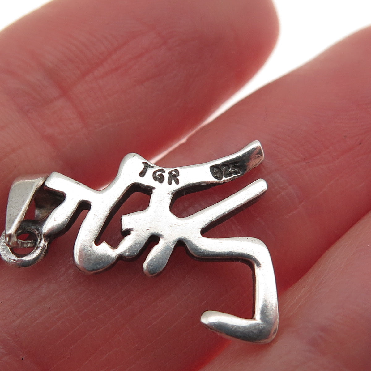 925 Sterling Silver Vintage Chinese Tiger Zodiac Sign Charm Pendant