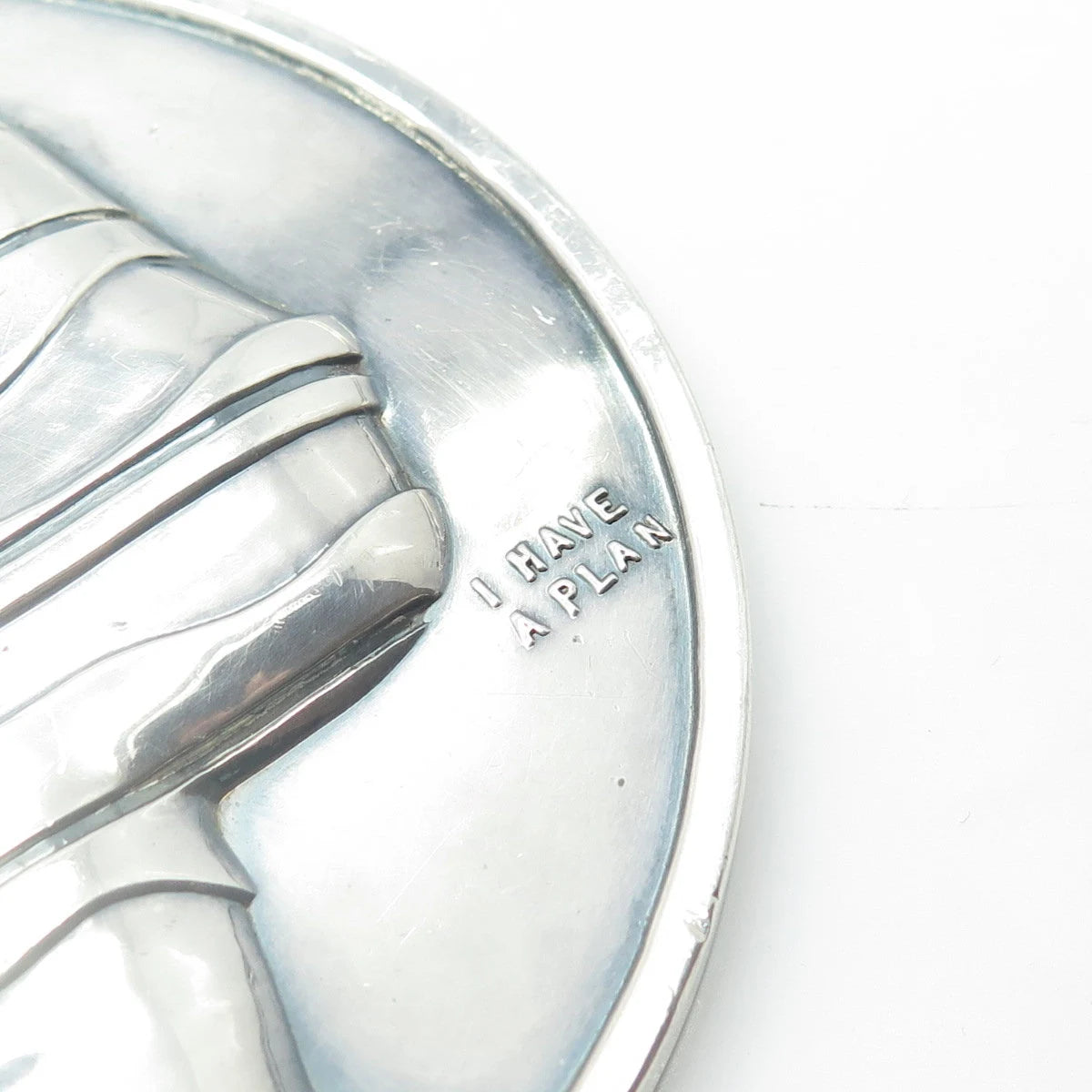 999 Fine Silver Vintage 1967 Ernest Tino Trova "2:30 Man I Have A Plan" Medal