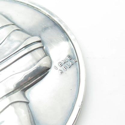 999 Fine Silver Vintage 1967 Ernest Tino Trova "2:30 Man I Have A Plan" Medal